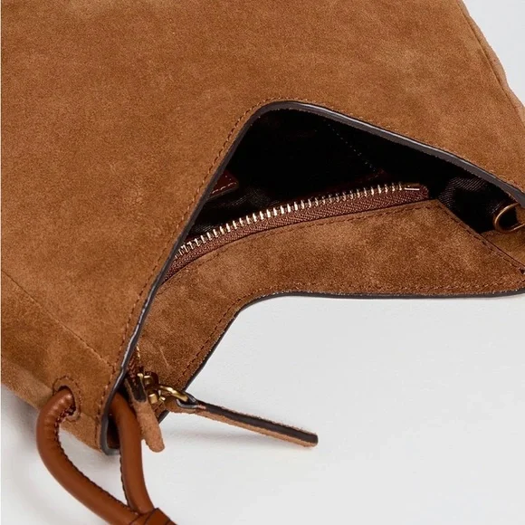 Staud Valerie Tan Suede Hobo Bag - Picture 3 of 5